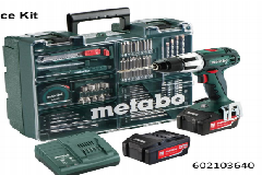 METABO SB18LT KIT CORDLESS HAMMER DRILL 2x18v 4.0ah Li-On Batteries,